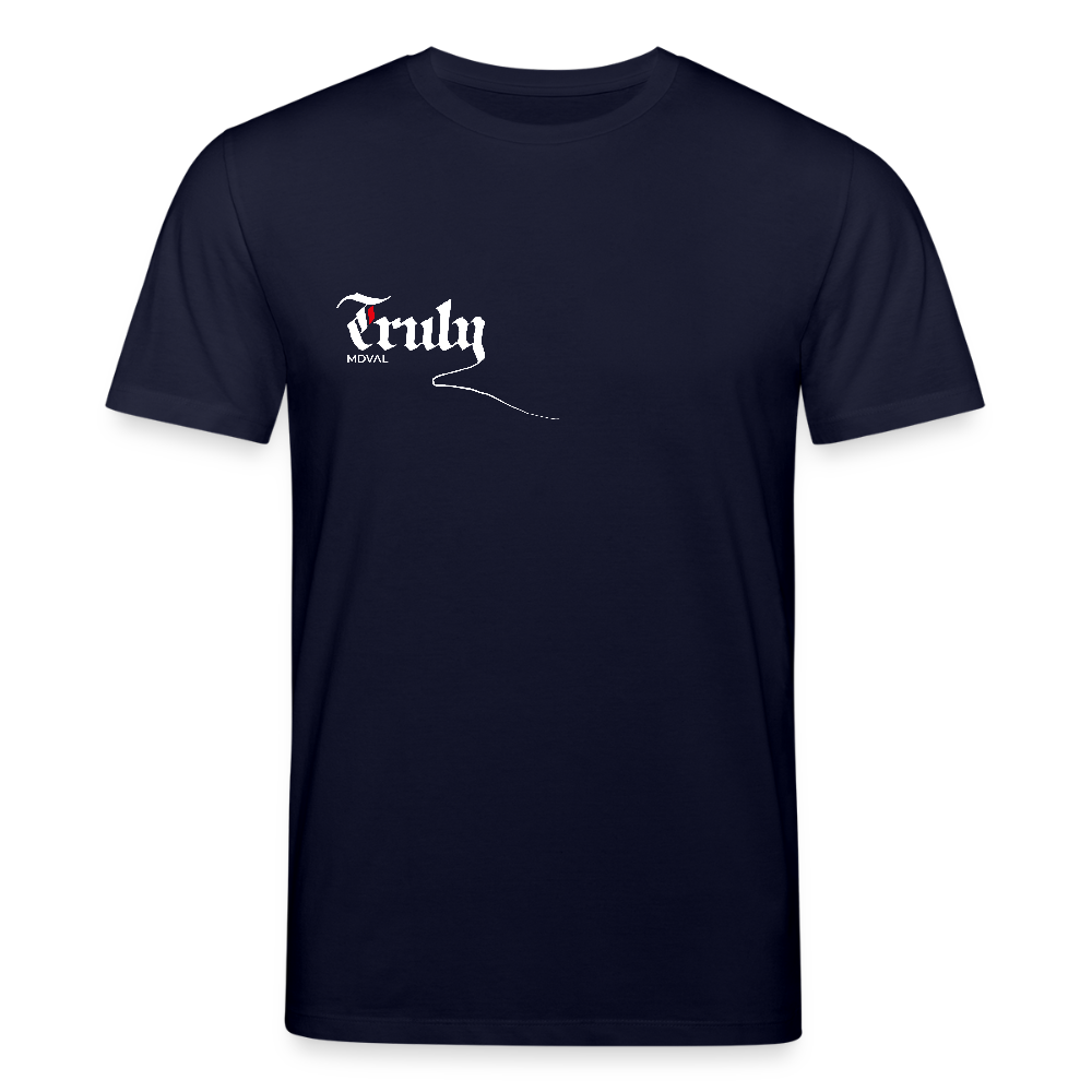 Mittelalter T-Shirt Kalligraphie Textura I dunkel - Navy