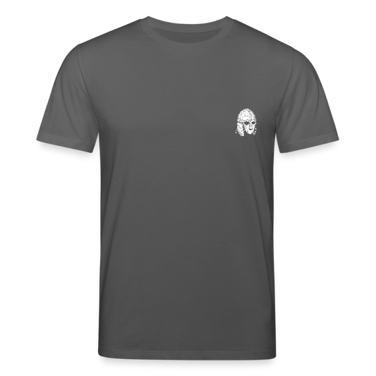 Mittelalterlicher Helm T-Shirt I "Sutton Hoo" I Frühmittelalter I dunkel I Bio-Shirt - Anthrazit