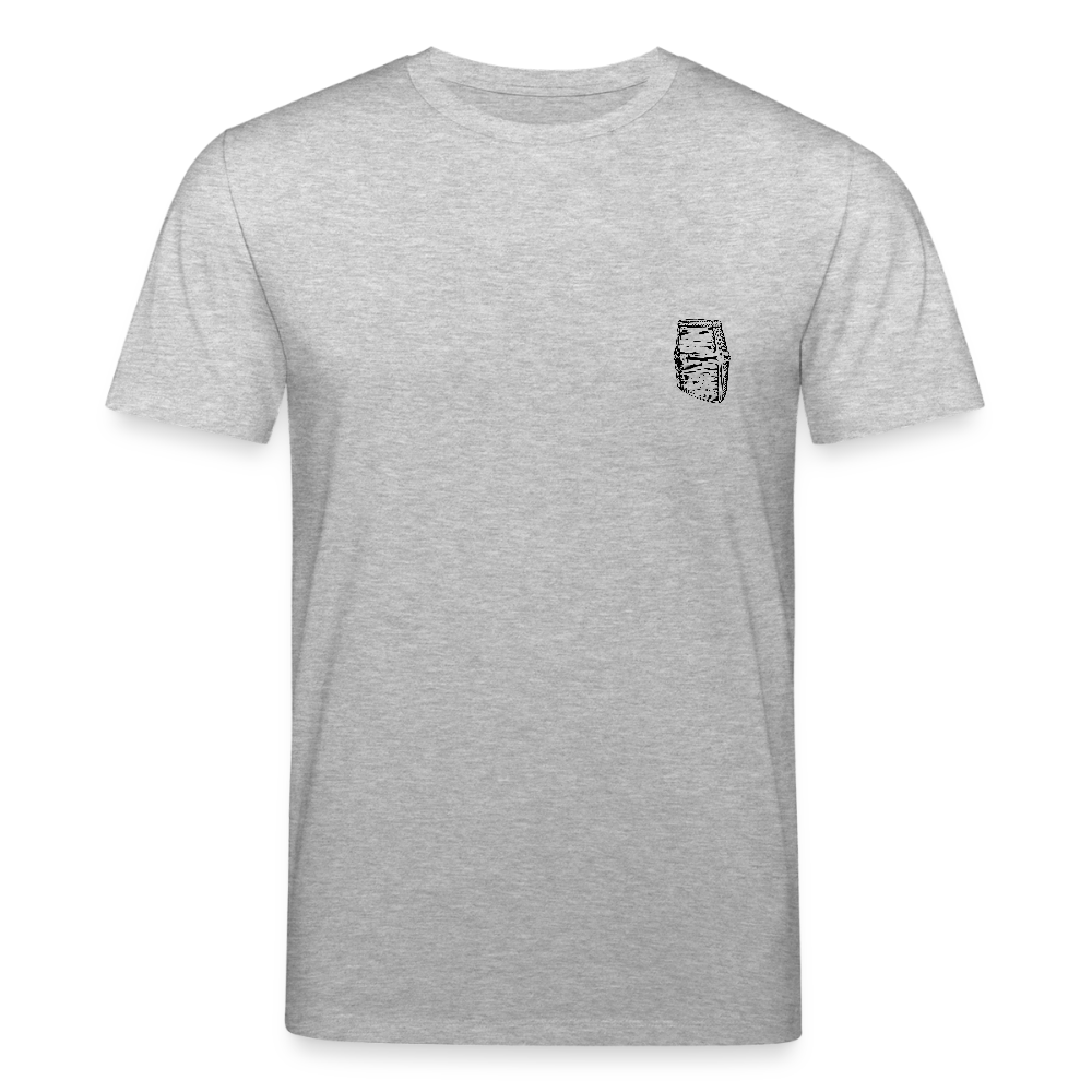 Mittelalterlicher Helm T-Shirt I "Dargen" I Hochmittelalter I hell I Bio-Shirt - Grau meliert