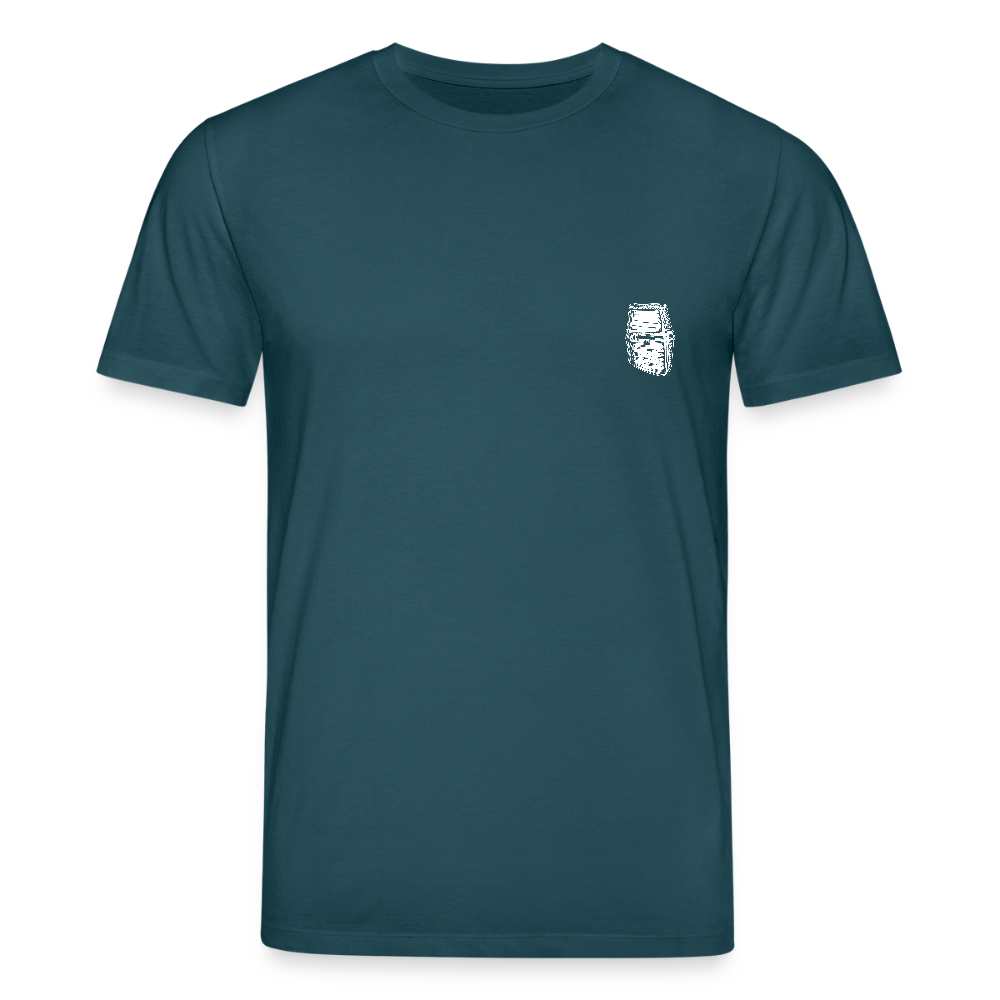 Mittelalterlicher Helm T-Shirt I "Dargen" I Hochmittelalter I dunkel I Bio-Shirt - Dunkles Petrol