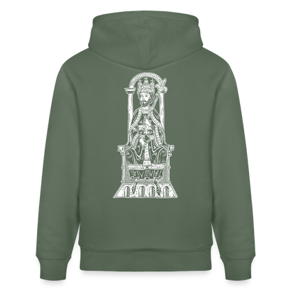 Friedrich I. Barbarossa (weißer Print hinten) I Mittelalter Hoodie - Tanngrün