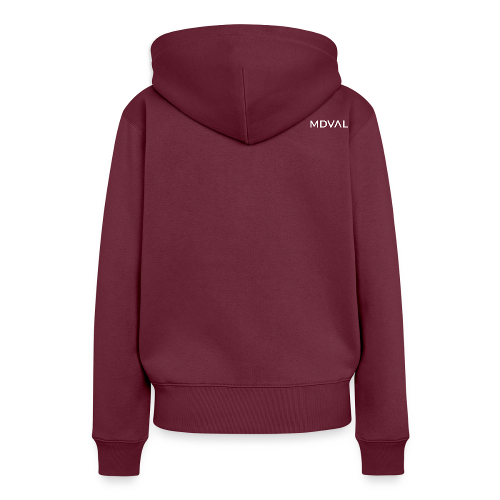 NEUES PROD FRAUEN HOODIE Tjostender Hase - Burgunderrot