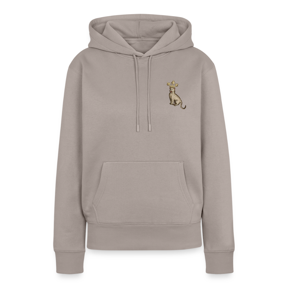 NEUES PROD FRAUEN HOODIE Königskatze - Taupe