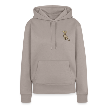 NEUES PROD FRAUEN HOODIE Königskatze - Taupe