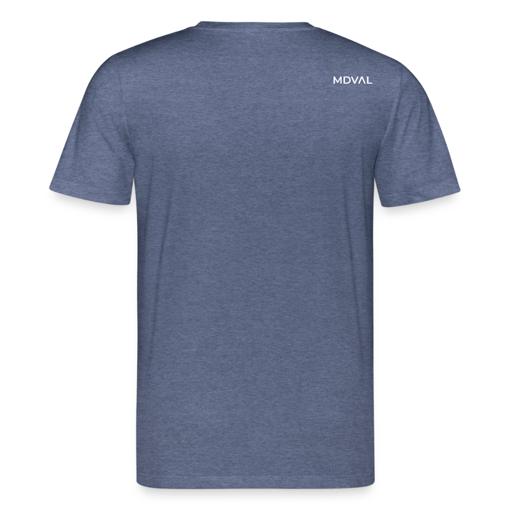 Mittelalterliche Tiere T-Shirt I "Falscher Reiter" I dunkel I Bio-Shirt - Dunkelblau meliert