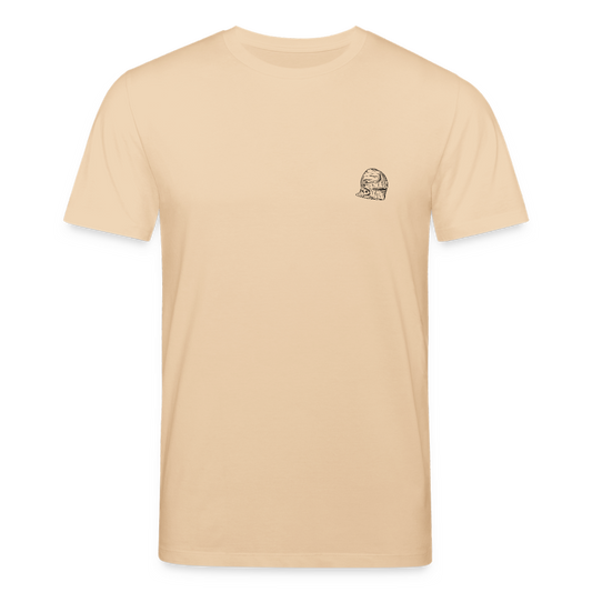 Mittelalterlicher Helm T-Shirt I "Schaller" I Spätmittelalter I hell I Bio-Shirt - Beige