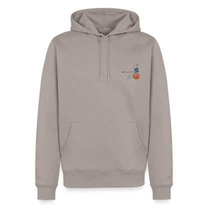 NEUES PROD Männer Premium Hoodie Tjostender Hase - Taupe