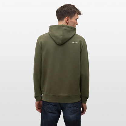 Templerhoodie | Siegel des Templerordens "Zwei Reiter auf einem Pferd" | dunkel | Bio Hoodie - Khaki Grün