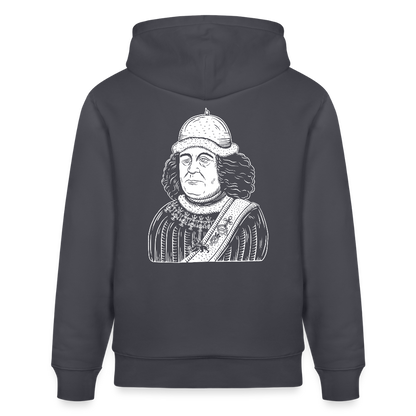 Mittelalterlicher Codex I Oswald von Wolkenstein I Bio-Hoodie - Indigoblau