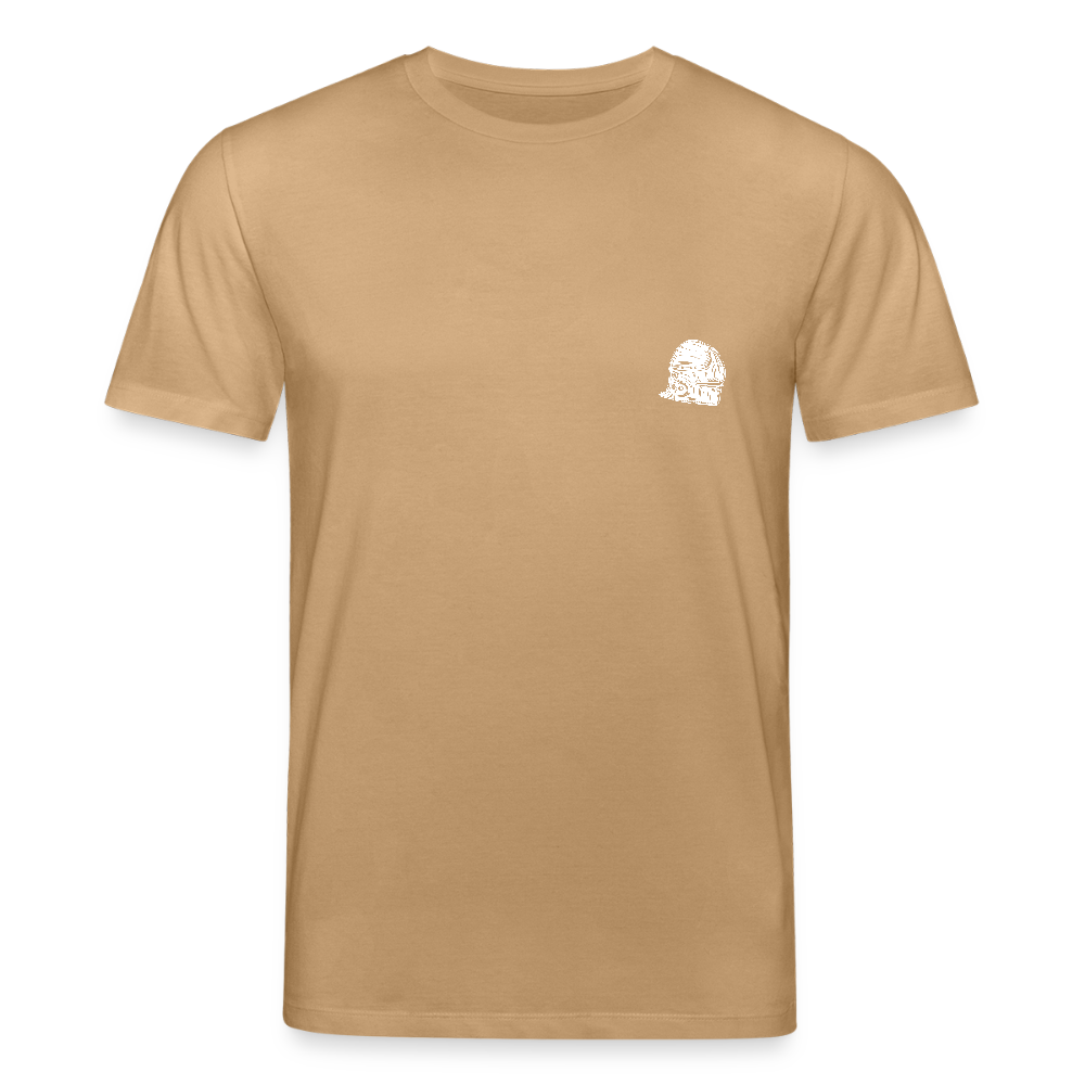 Mittelalterlicher Helm T-Shirt I "Schaller" I Spätmittelalter I dunkel I Bio-Shirt - Karamell 