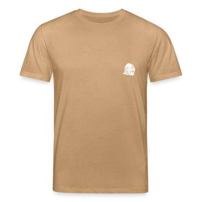 Mittelalterlicher Helm T-Shirt I "Schaller" I Spätmittelalter I dunkel I Bio-Shirt - Karamell 