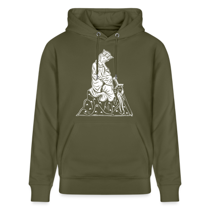 Mittelalterlicher Codex I Walther von der Vogel I front I Bio-Hoodie - Khaki Grün