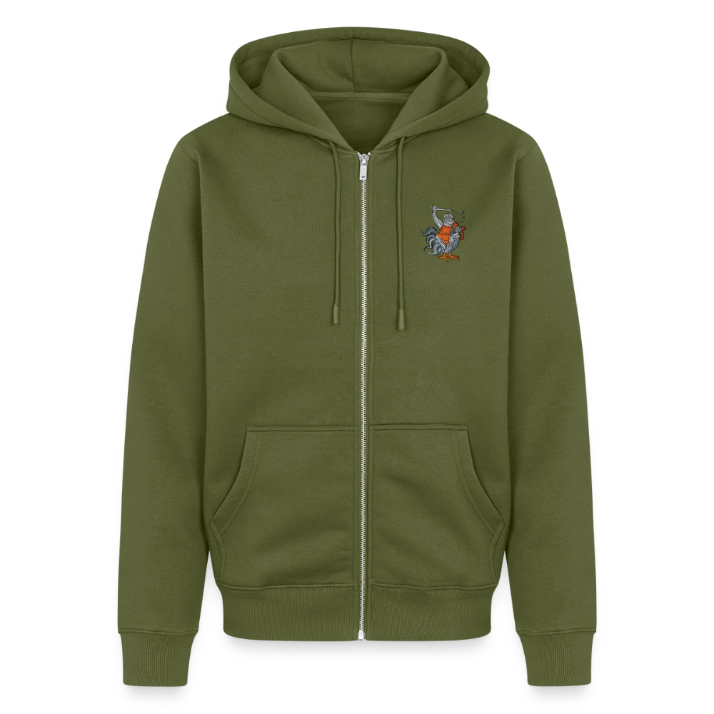 Mittelalter Tiere Zipper I Kampfhühnchen - Khaki