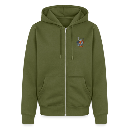 Mittelalter Tiere Zipper I Kampfhühnchen - Khaki