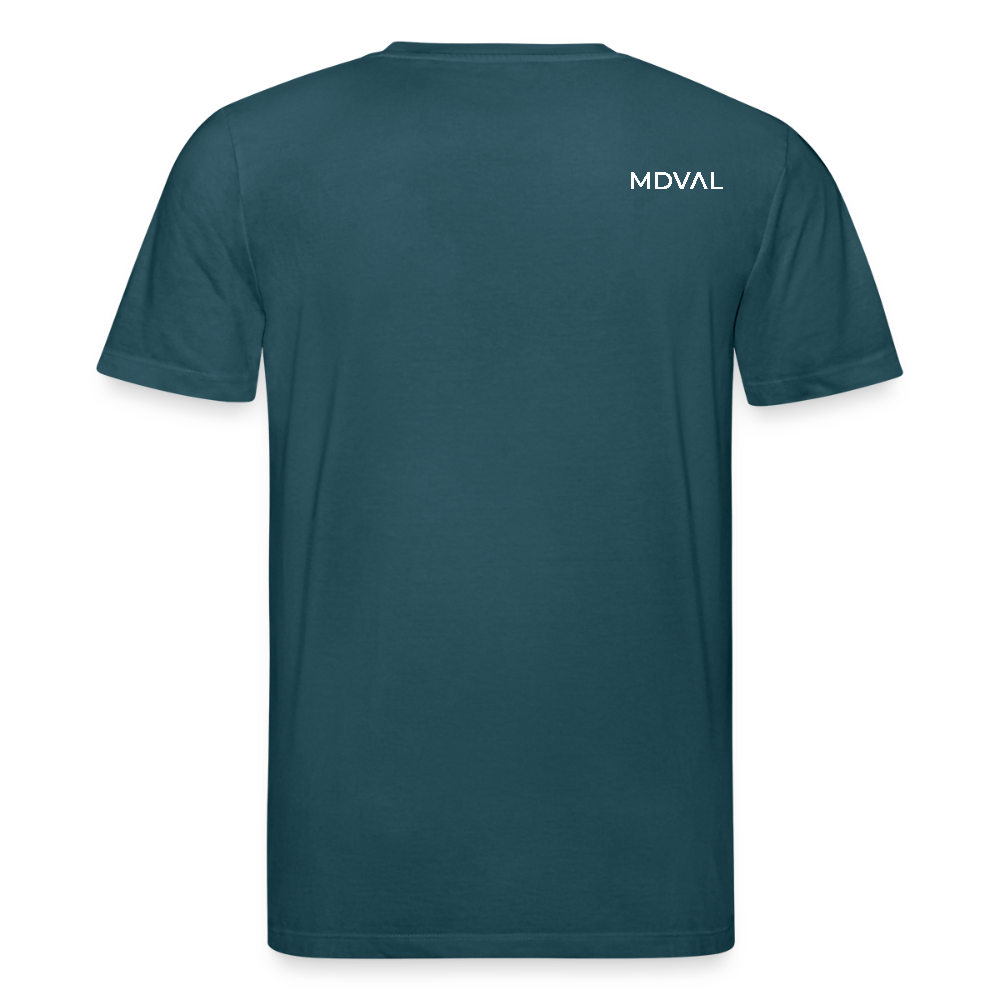 Mittelalterlicher Helm T-Shirt I "Schaller" I Spätmittelalter I dunkel I Bio-Shirt - Dunkles Petrol