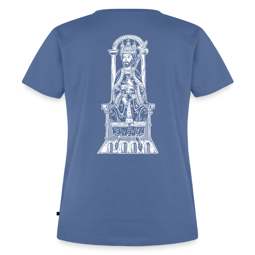 NEUES PROD Bio-Shirt Damen Friedrich I. Barbarossa - Taubenblau