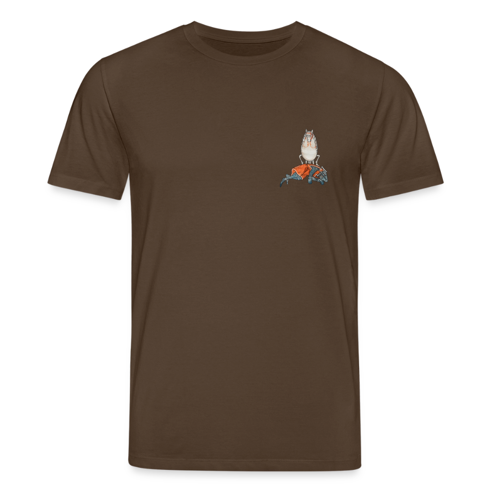 Mittelalterliche Tiere T-Shirt I "Falscher Reiter" I dunkel I Bio-Shirt - Dunkelbraun