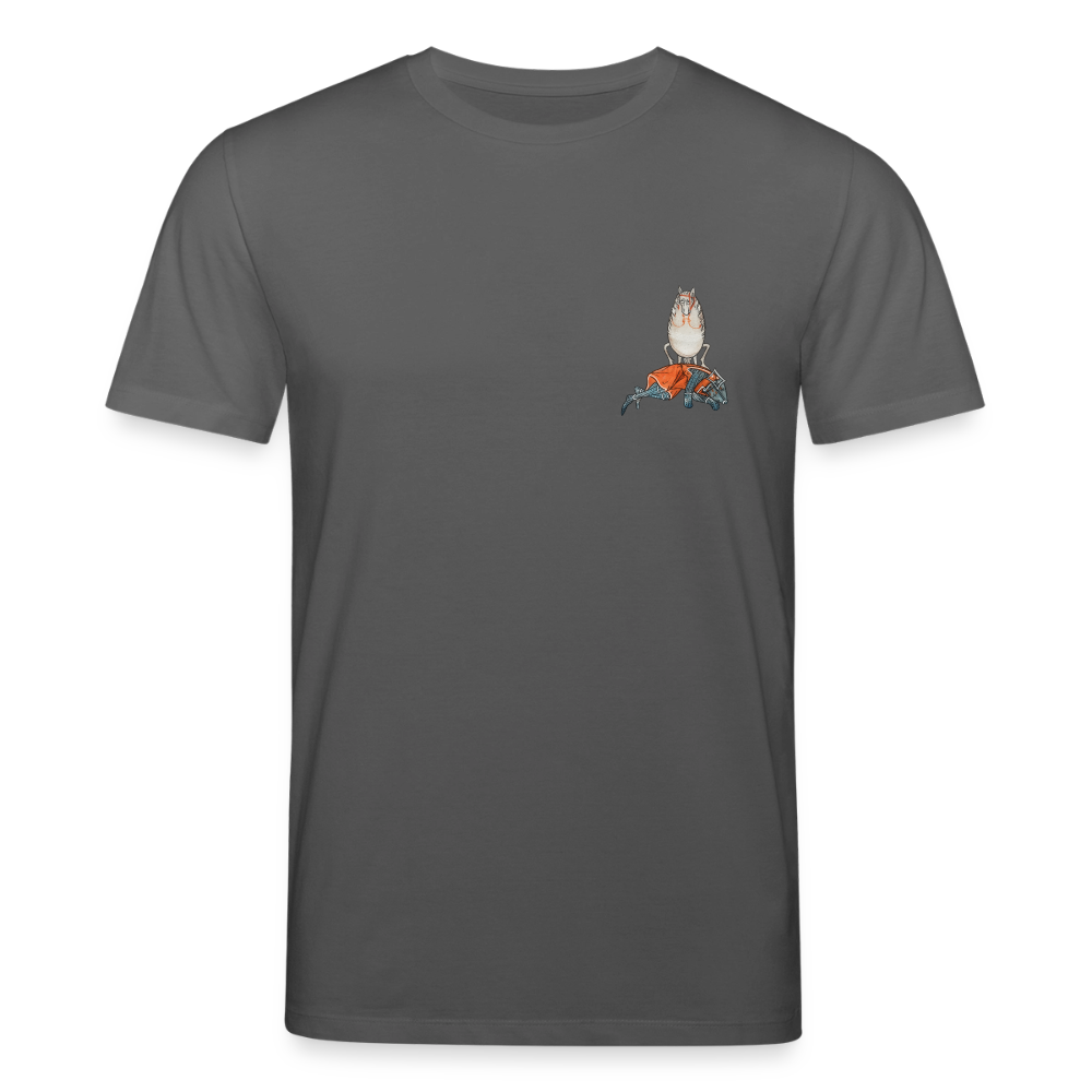 Mittelalterliche Tiere T-Shirt I "Falscher Reiter" I dunkel I Bio-Shirt - Anthrazit