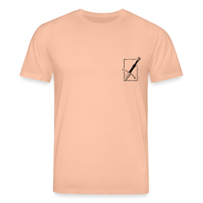 Mittelalterliches Schwert T-Shirt I "langes swertt" I Spätmittelalter I hell I Bio-Shirt - Pfirsich