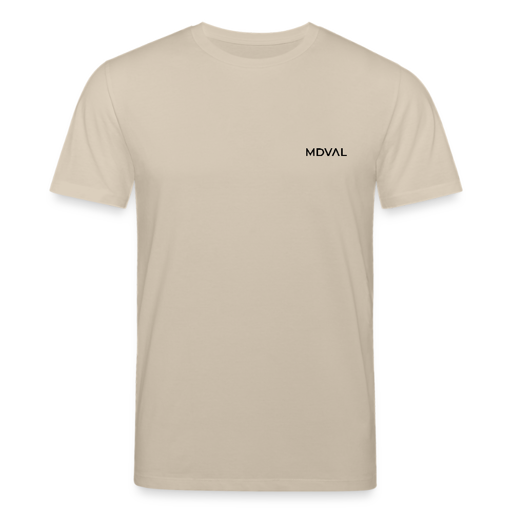 Bio-Shirt Walther von der Vogelweide (schwarzer Print hinten) | Mittelalterlicher Codex - Beige