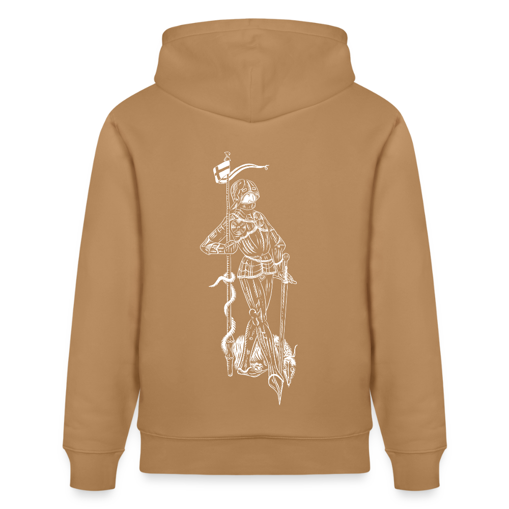 Geschichtsfenster Mittelalter Hoodie | Heiliger Georg Bio Hoodie - Karamell 