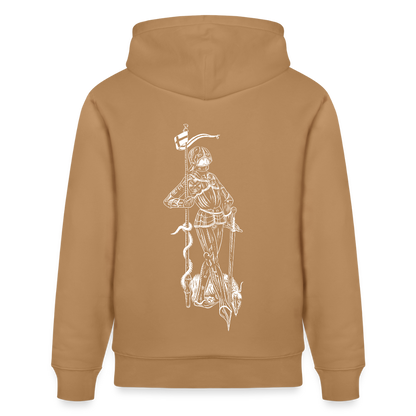 Geschichtsfenster Mittelalter Hoodie | Heiliger Georg Bio Hoodie - Karamell 