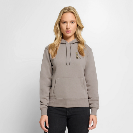 NEUES PROD FRAUEN HOODIE Königskatze - Taupe