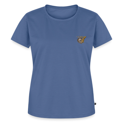 Mittelalterliche Tiere Shirt | Hirschschnecke - Taubenblau