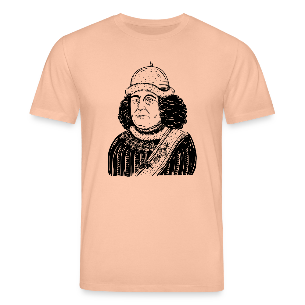 Mittelalterliche Quelle I Oswald von Wolkenstein I front I hell I Bio-Shirt - Pfirsich