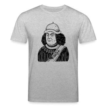 Mittelalterliche Quelle I Oswald von Wolkenstein I front I hell I Bio-Shirt - Grau meliert