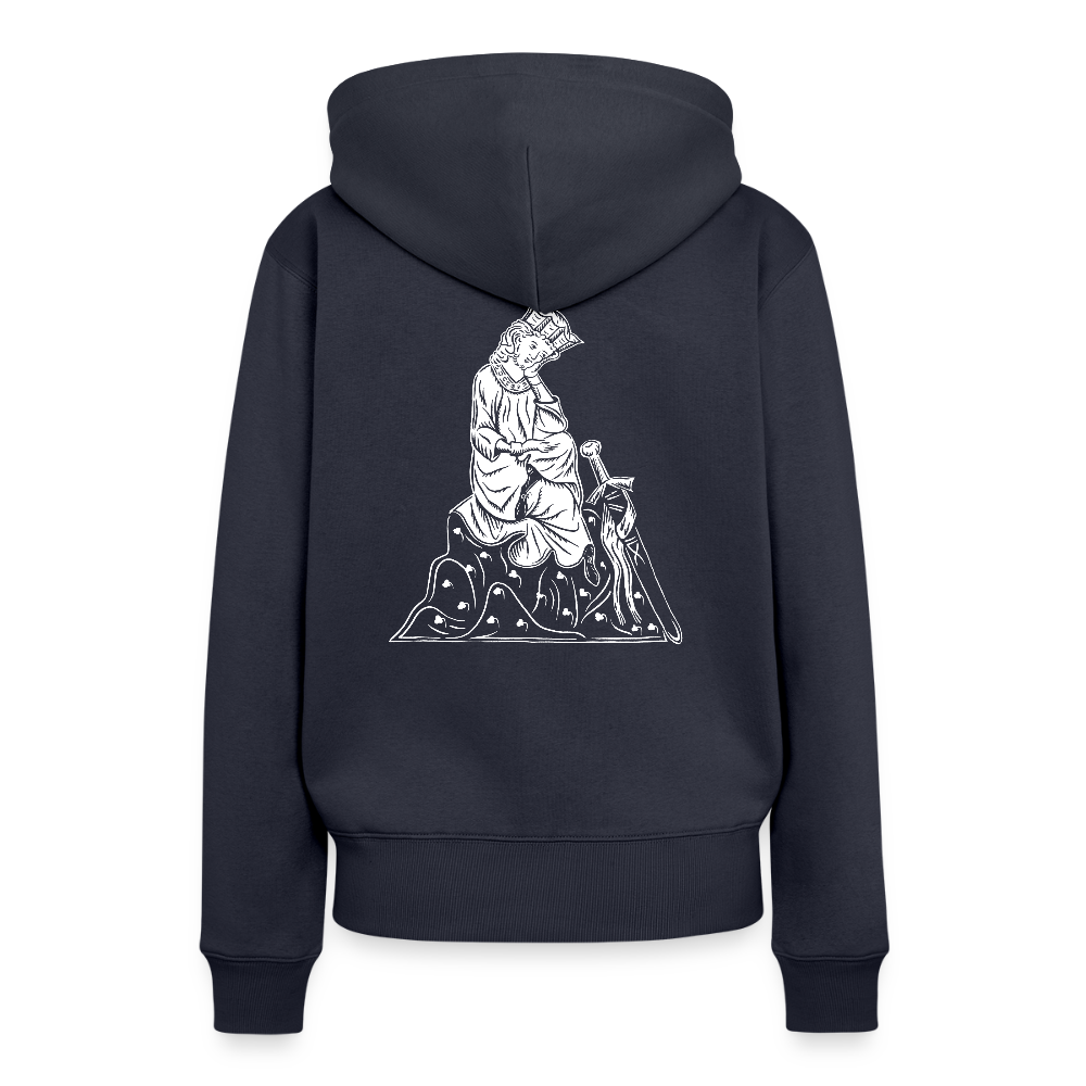 NEUES PROD FRAUEN HOODIE Walther von der Vogelweide - Navy
