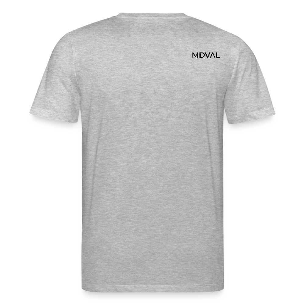 Mittelalterlicher Helm T-Shirt I "Schaller" I Spätmittelalter I hell I Bio-Shirt - Grau meliert