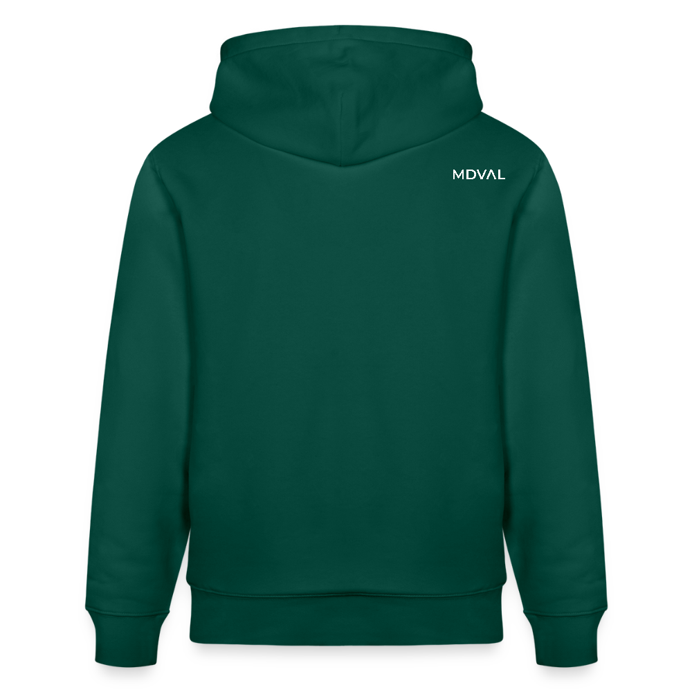 Templerhoodie | Siegel des Templerordens "Zwei Reiter auf einem Pferd" | dunkel | Bio Hoodie - Forest