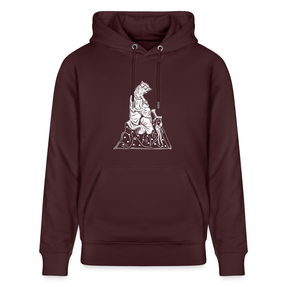 Mittelalterlicher Codex I Walther von der Vogel I front I Bio-Hoodie - Maroon