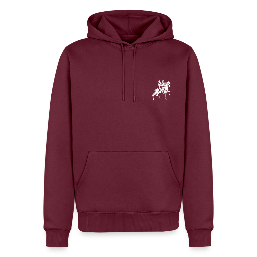 NEUES PROD Männer Premium Hoodie Templer Zwei Reiter - Burgunderrot