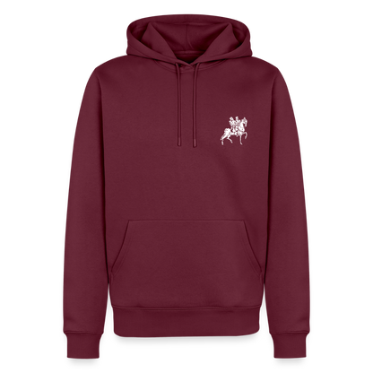 NEUES PROD Männer Premium Hoodie Templer Zwei Reiter - Burgunderrot