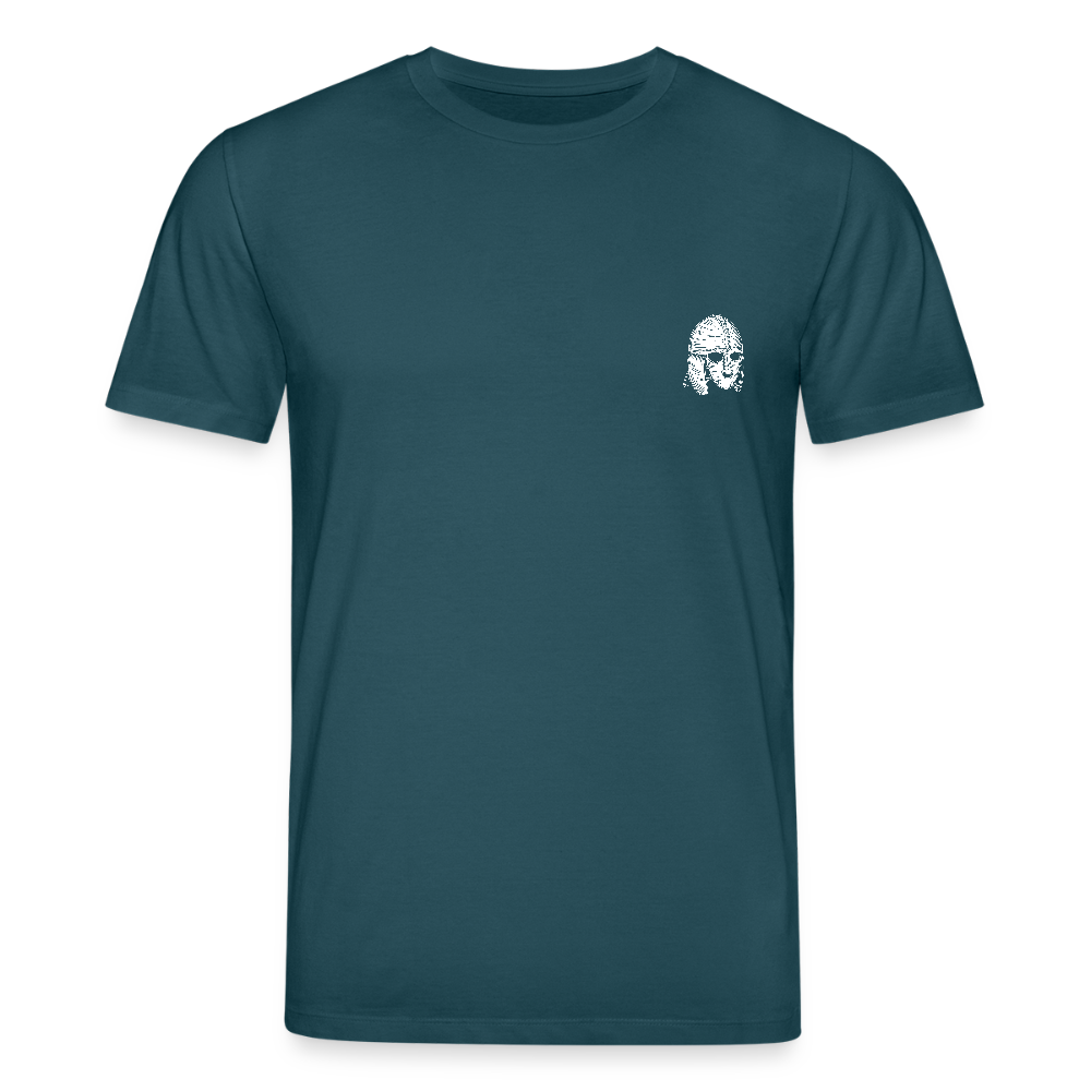 Mittelalterlicher Helm T-Shirt I "Sutton Hoo" I Frühmittelalter I dunkel I Bio-Shirt - Dunkles Petrol