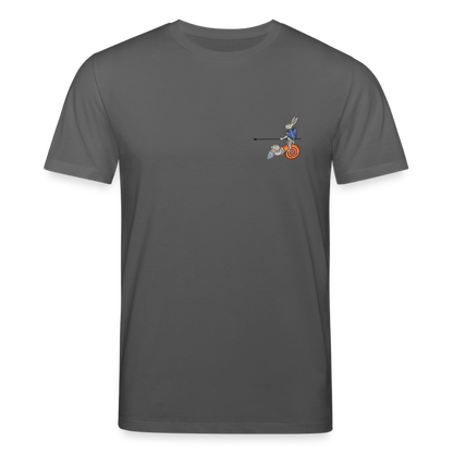Mittelalterliche Tiere T-Shirt I "Tjostender Hase" I dunkel I Bio-Shirt - Anthrazit