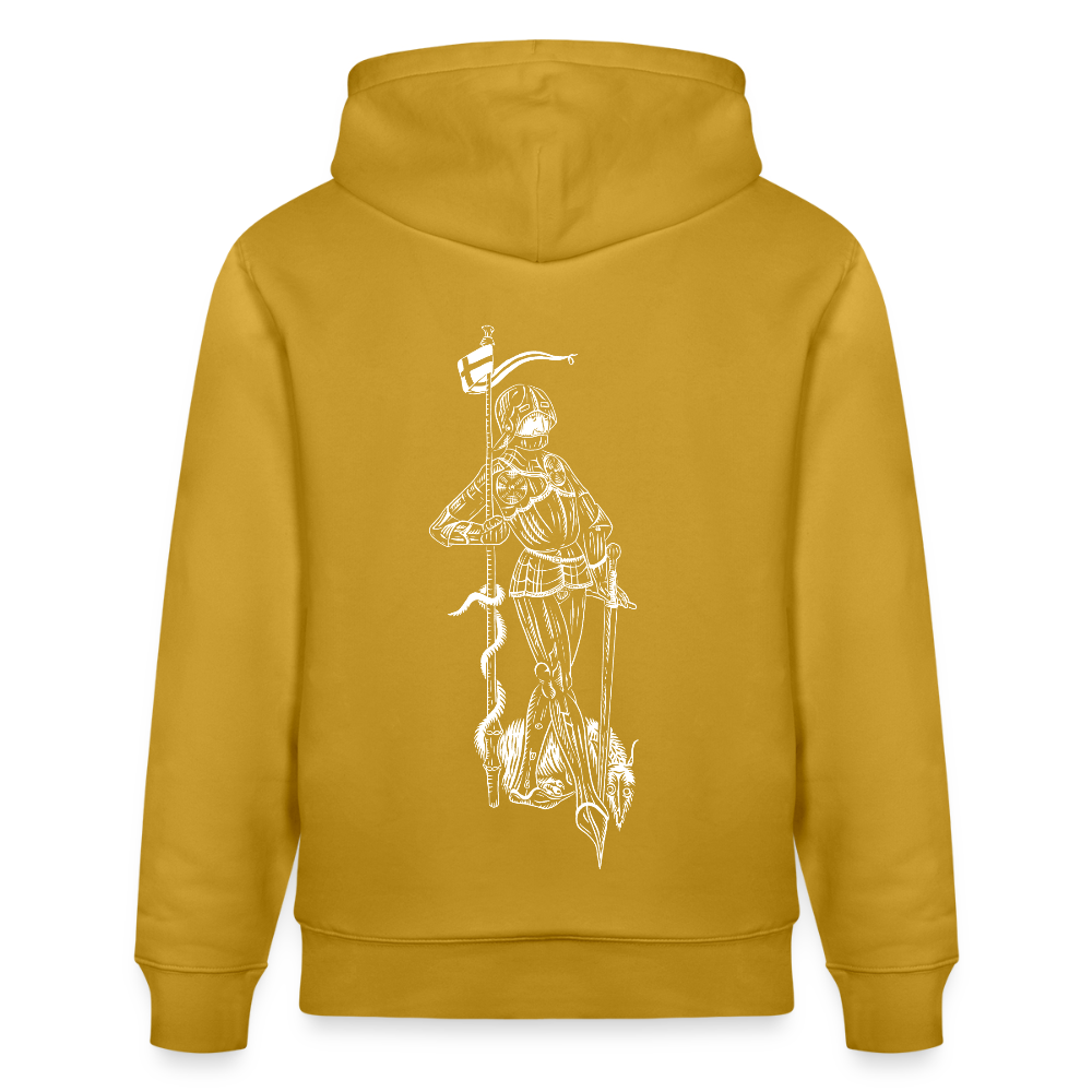 Geschichtsfenster Mittelalter Hoodie | Heiliger Georg Bio Hoodie - Ocker