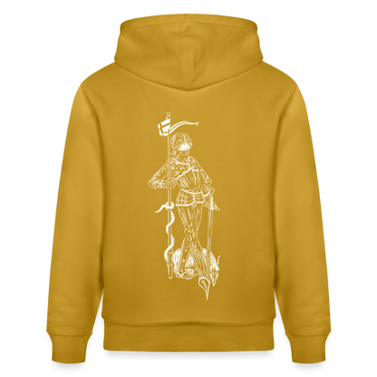 Geschichtsfenster Mittelalter Hoodie | Heiliger Georg Bio Hoodie - Ocker