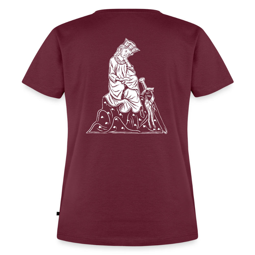 NEUES PROD Bio-Shirt Damen Walther von der Vogelweide - Burgunderrot