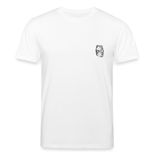 Mittelalterlicher Helm T-Shirt I "Dargen" I Hochmittelalter I hell I Bio-Shirt - Weiß