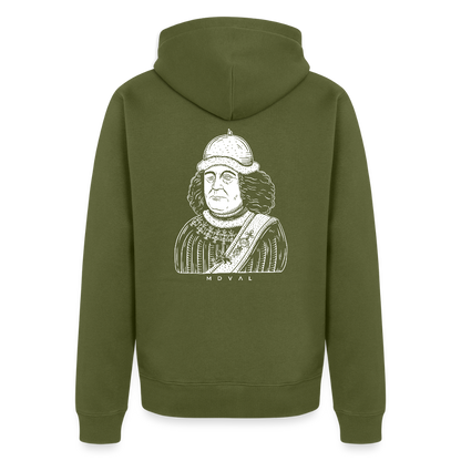 NEUES PROD HERREN Mittelalterlicher Codex Oswald von Wolkenstein I Bio-Zipper - Khaki