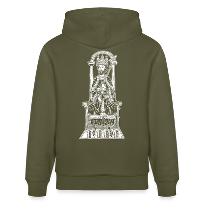 Friedrich I. Barbarossa (weißer Print hinten) I Mittelalter Hoodie - Khaki Grün