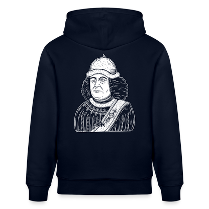 Mittelalterlicher Codex I Oswald von Wolkenstein I Bio-Hoodie - Navy