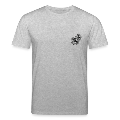 Templer Shirt | Siegel des Templerordens "Zwei Reiter auf einem Pferd" | hell | Bio-Shirt - Grau meliert