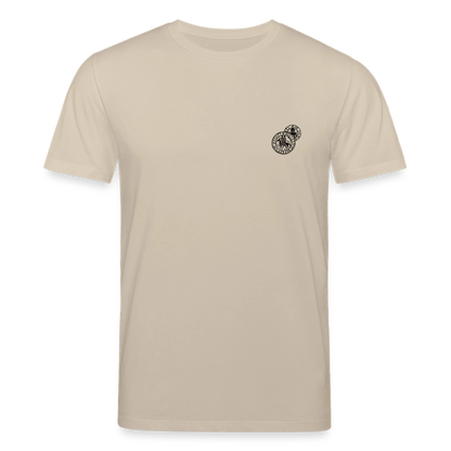 Templer Shirt | Siegel des Templerordens "Zwei Reiter auf einem Pferd" | hell | Bio-Shirt - Beige