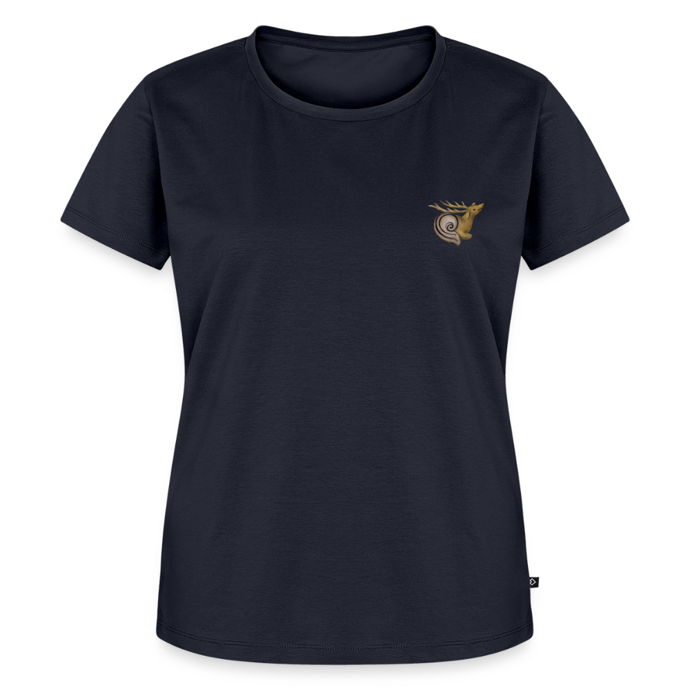 Mittelalterliche Tiere Shirt | Hirschschnecke - Navy