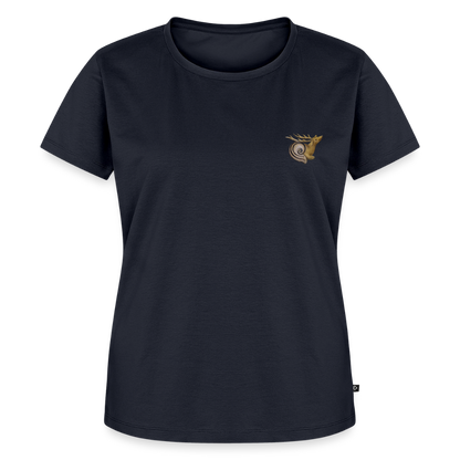 Mittelalterliche Tiere Shirt | Hirschschnecke - Navy