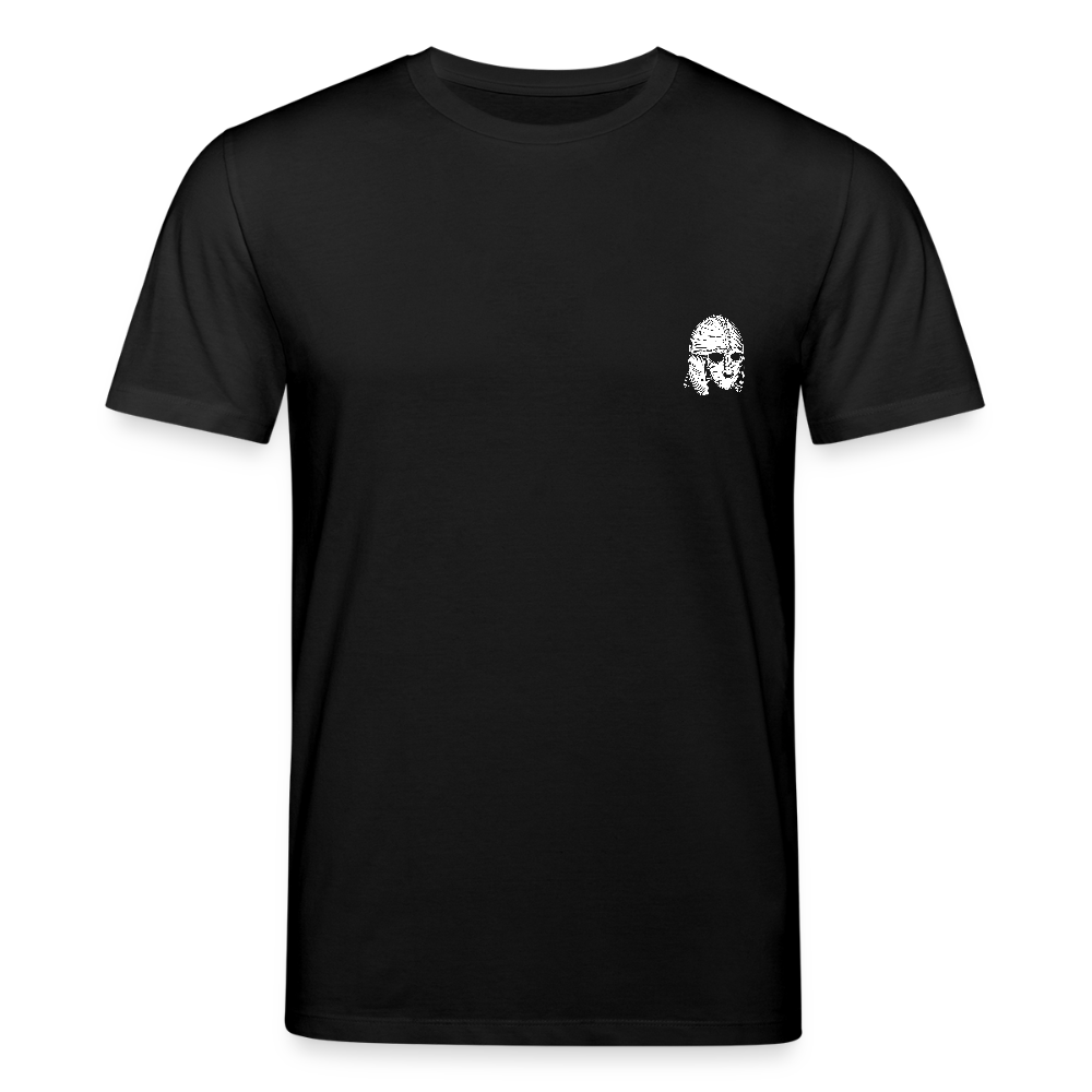 Mittelalterlicher Helm T-Shirt I "Sutton Hoo" I Frühmittelalter I dunkel I Bio-Shirt - Schwarz